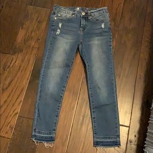 7 for all Mankind distressed skinny jeans size 10